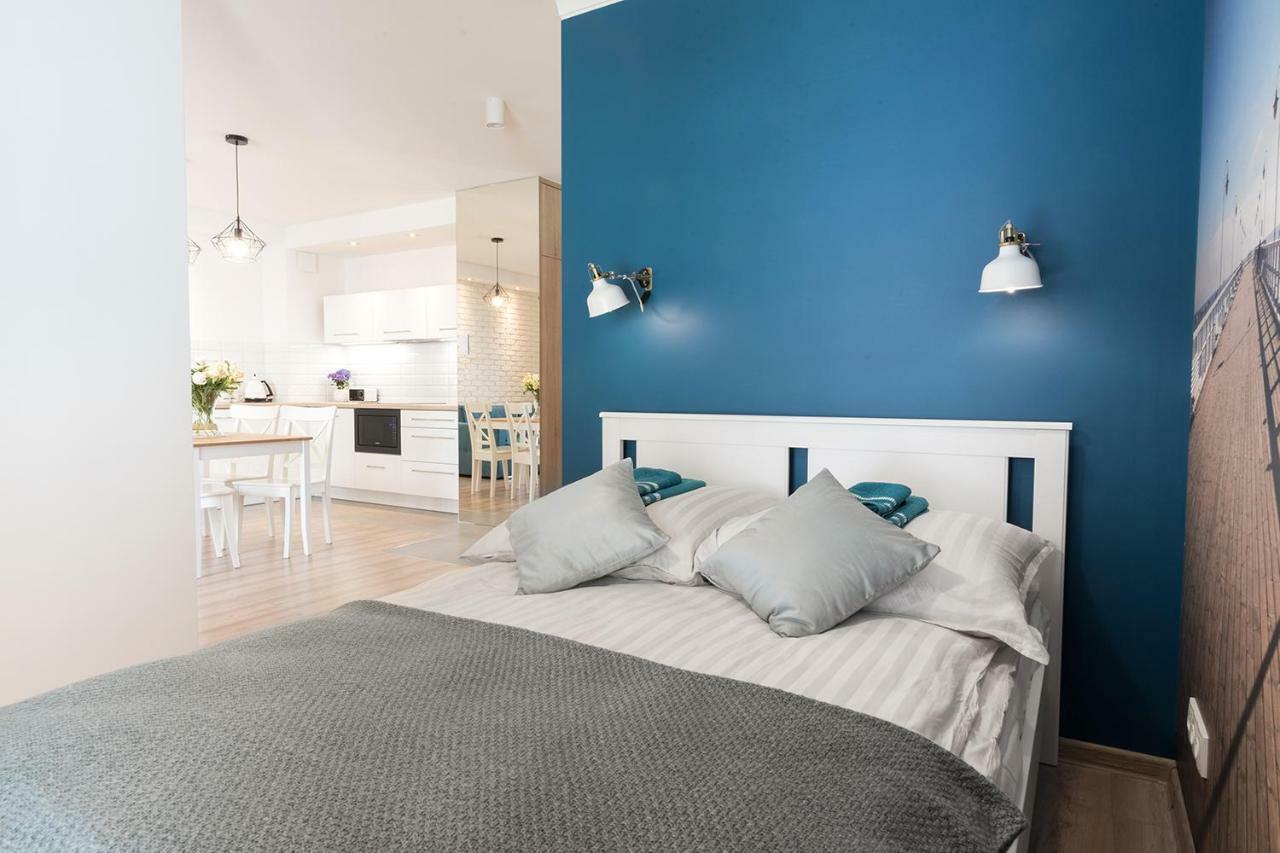 Blue Apartment In Vibrant Heart Of Gdynia Exterior foto